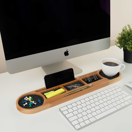 Solid Wood Desk Organiser Long